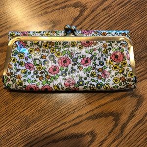 Floral “vintage” style fold-over wallet